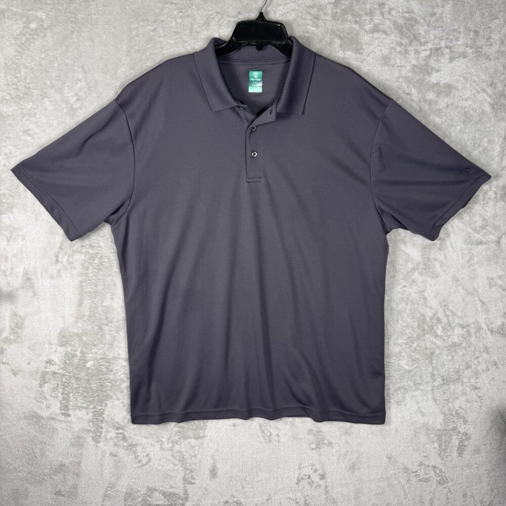 Pro‎ Tour Mens Cool Play Casual Gray Golf Polo Mens size 2XL